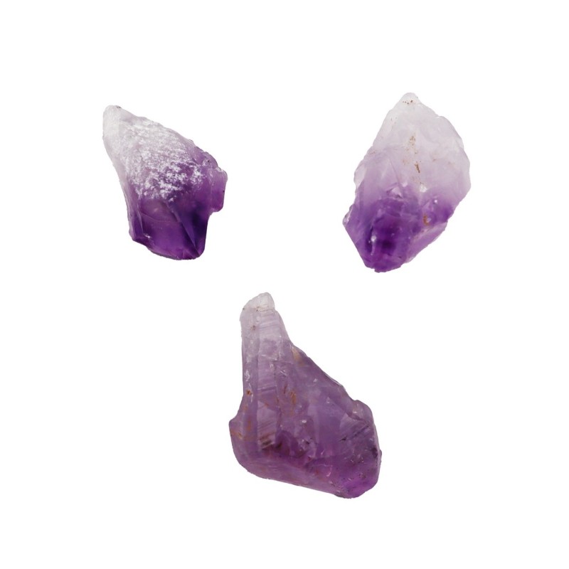 Amatista En Bruto Natural X 3 Pcs