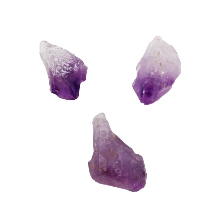 Amatista En Bruto Natural X 3 Pcs