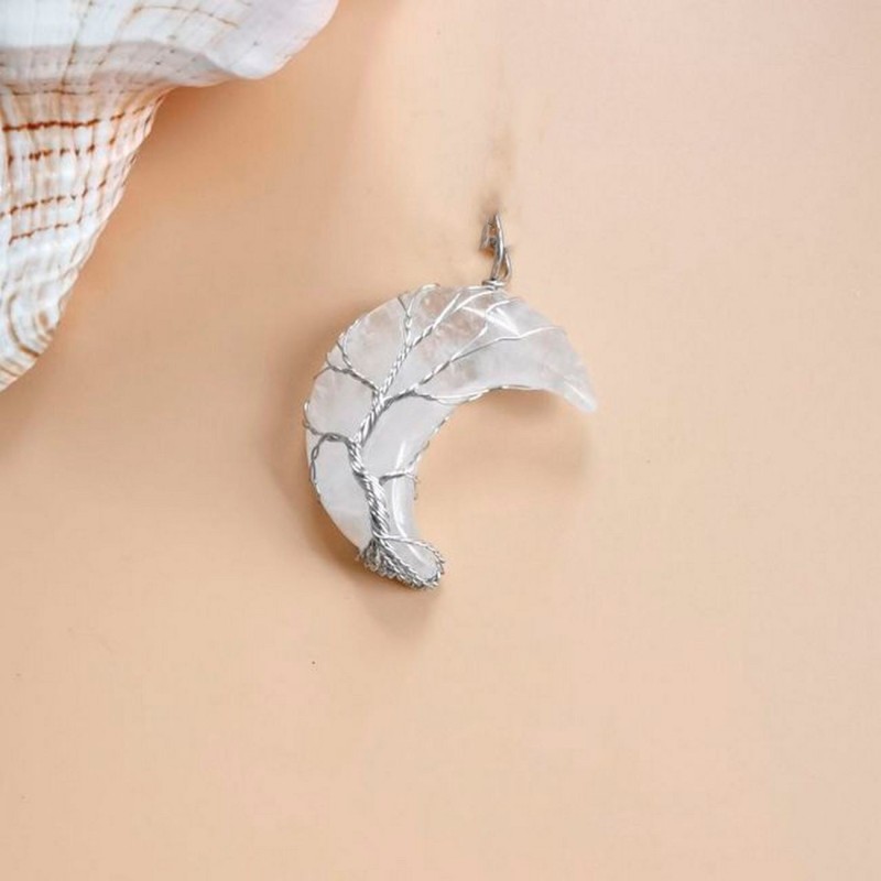 Collar Luna Cuarzo Cristal