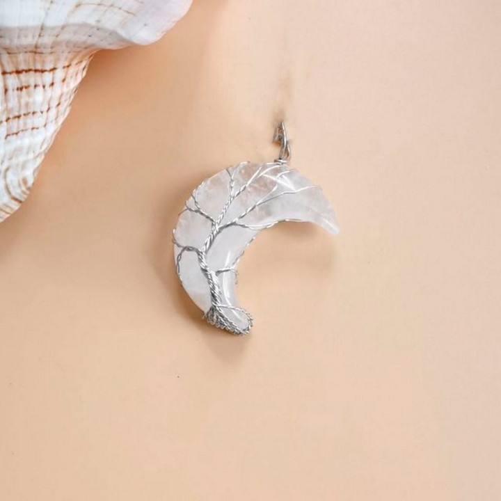 Collar Luna Cuarzo Cristal