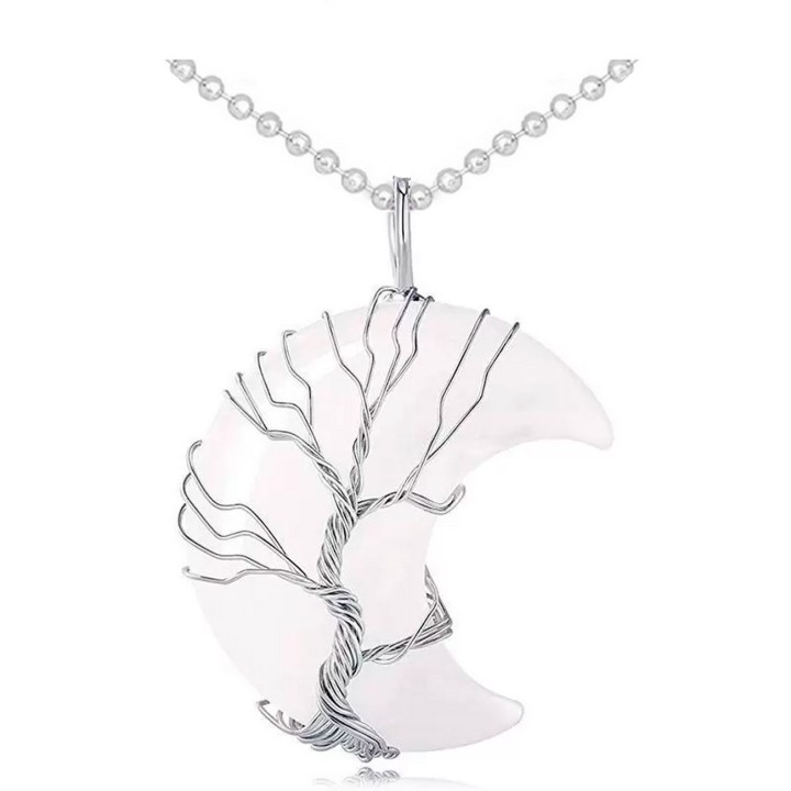 Collar Luna Cuarzo Cristal