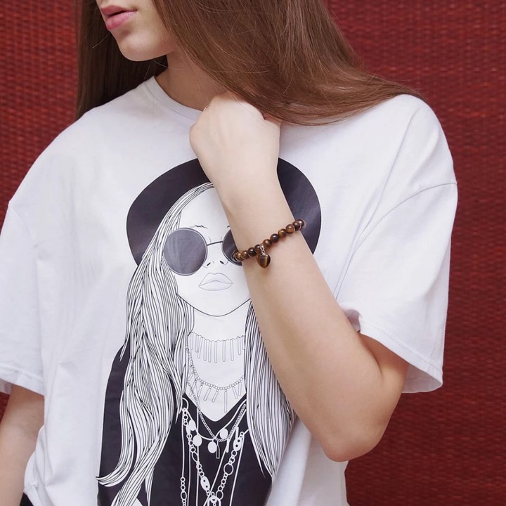 Pulsera Corazón Ojo de Tigre