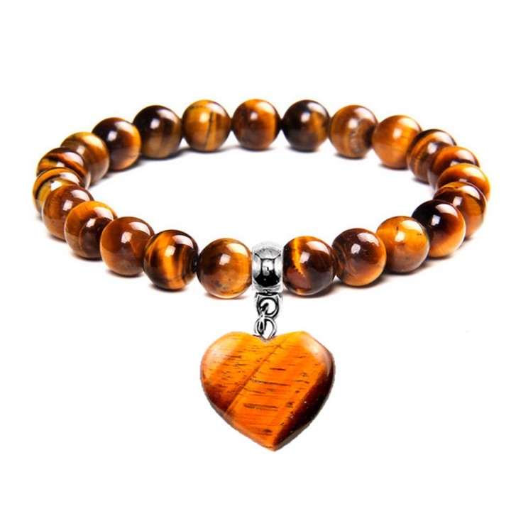 Pulsera Corazón Ojo de Tigre