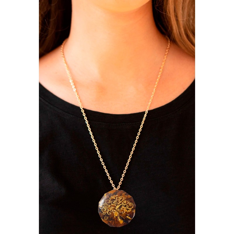 Collar Árbol Ojo tigre