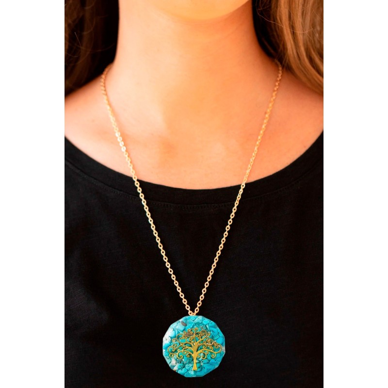 Collar Árbol Turquesa