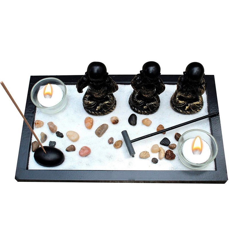 Jardín Zen 3 Budas