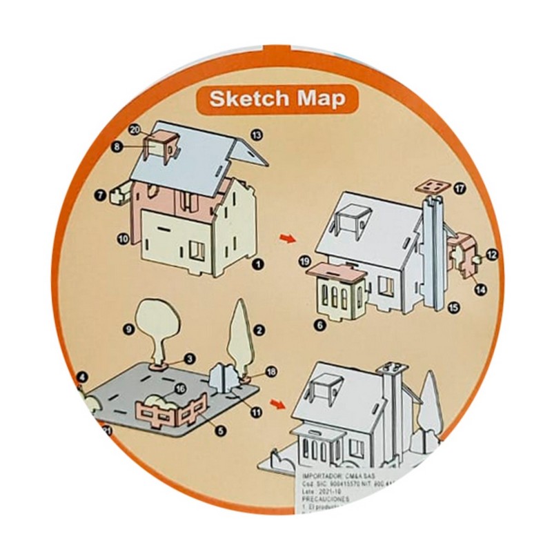 Rompecabezas Casa 3D