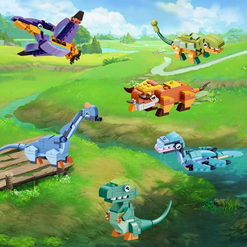 Dinosaurio Armable X6PCS