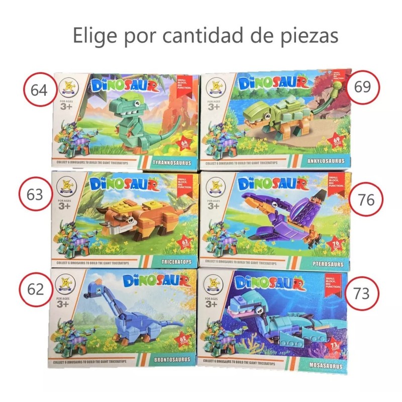 Dinosaurio Armable X6PCS