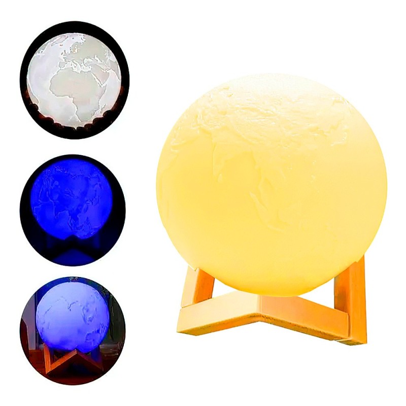 Lampara Planeta Tierra 3D