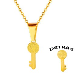 Collar Llave Medalla San Benito