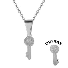Collar Llave Medalla San Benito