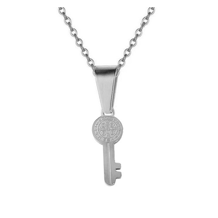 Collar Llave Medalla San Benito