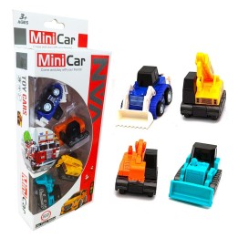 Carros Mini Juguete Set X4 Construcción