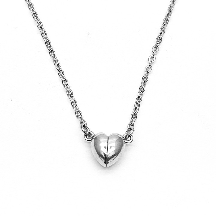 Collar Corazon Plateado