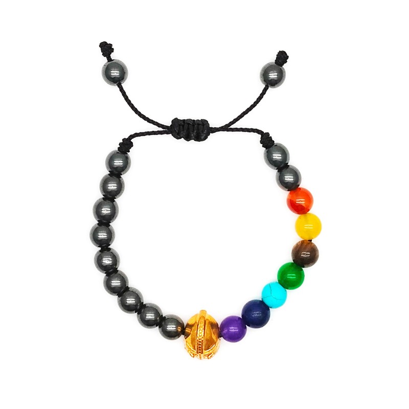 Pulsera 7 Chakras Hematita