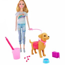 Muñeca Moda Jean Mascota