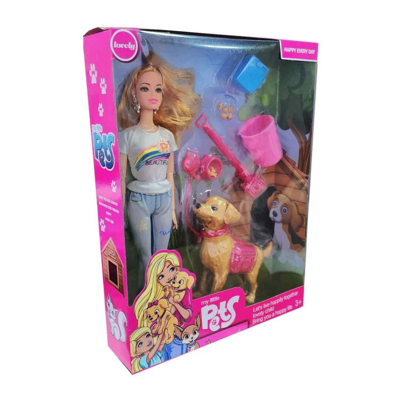 Muñeca Moda Jean Mascota