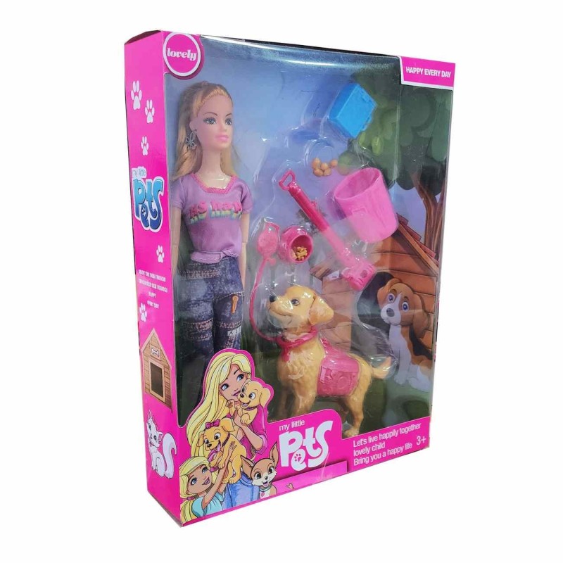 Muñeca Moda Jean Mascota