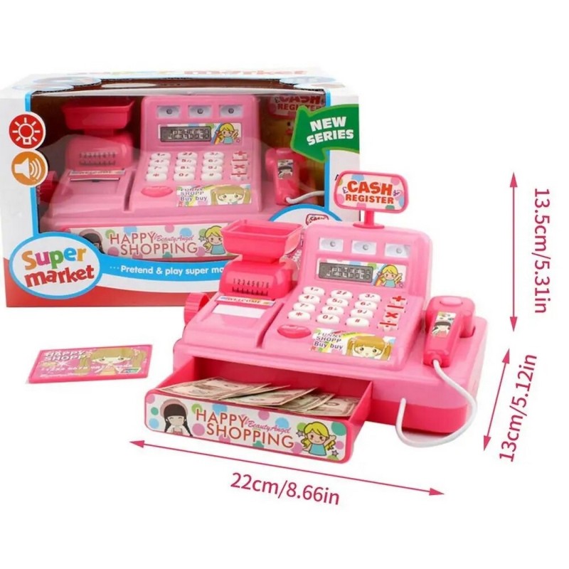 JUGUETE ULTRA TOYS CAJA REGISTRADORA ROSA