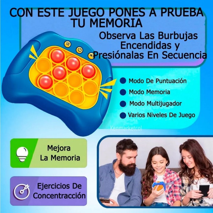 Juego Memoria Popit Push Popit