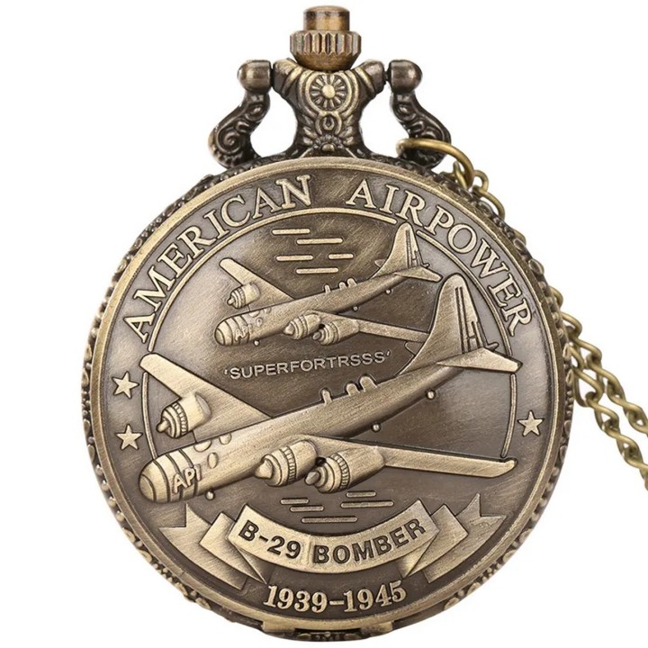Reloj Bolsillo Avion Fuerza