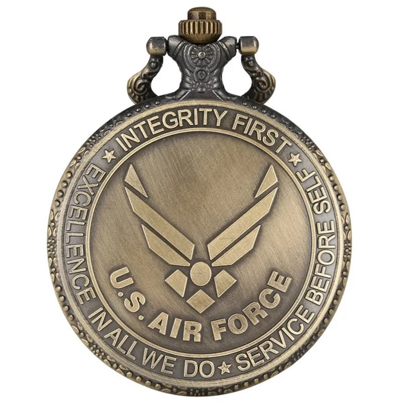 Reloj Bolsillo Avion Fuerza