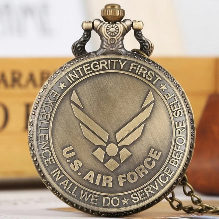 Reloj Bolsillo Avion Fuerza
