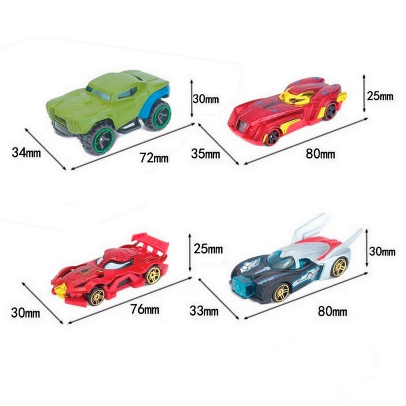 Carro Avengers Superheroes X 4