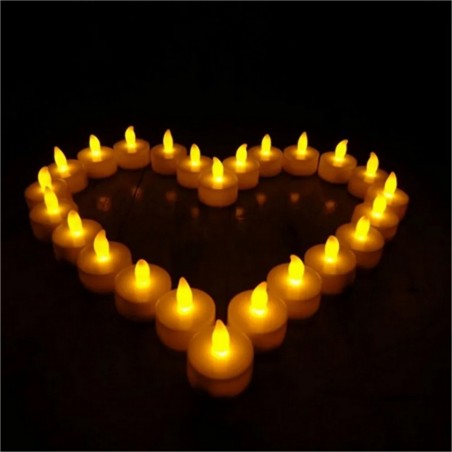 Vela Luz Led Navideña X 24 Velitas Blanc