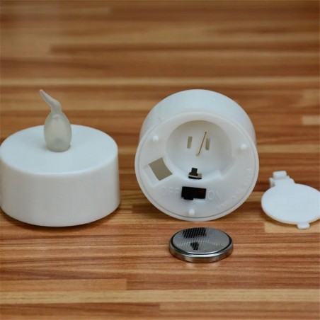 Vela Luz Led Navideña X 24 Velitas Blanc
