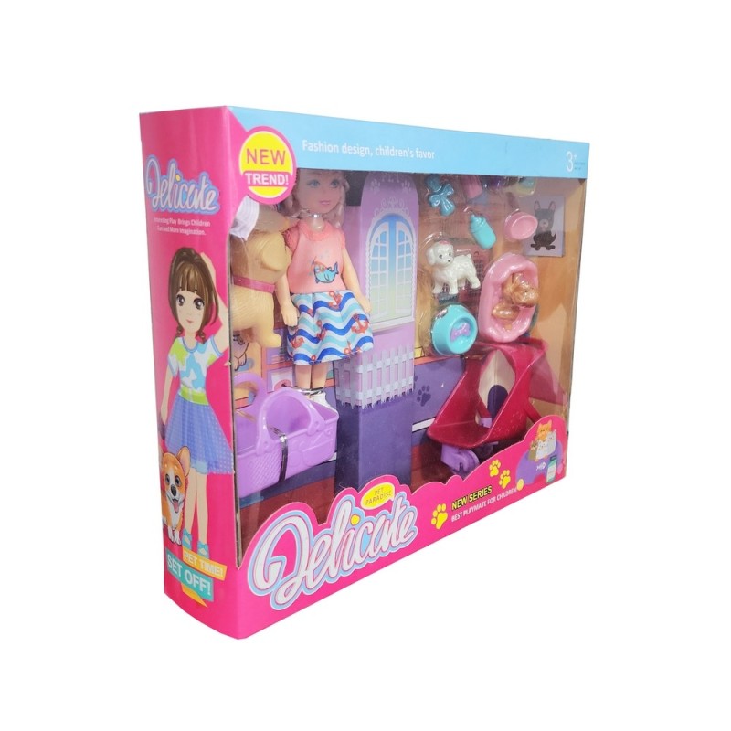 Muñeca Casa Mascota Perro