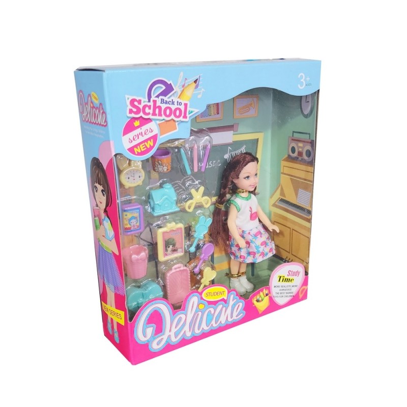 Muñeca Escuela Utiles Acces