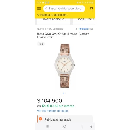 Reloj Qyq Original Mujer