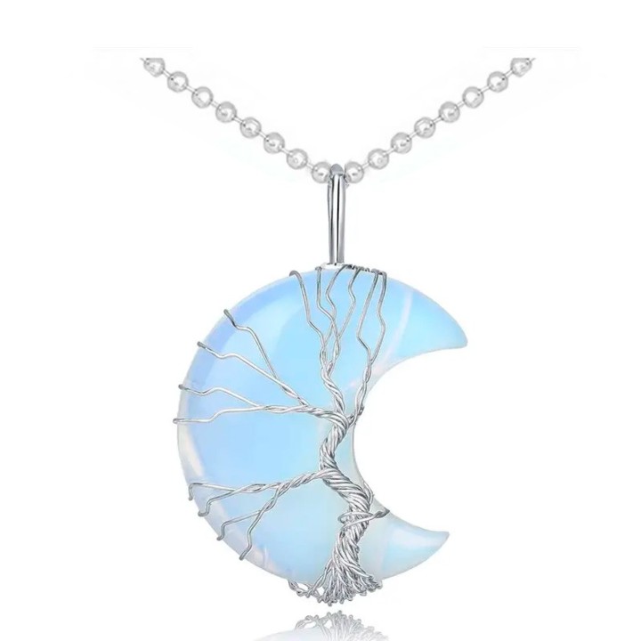 Collar Cuarzo Luna Arbol