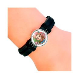 Pulsera Cuero Cristal Frida