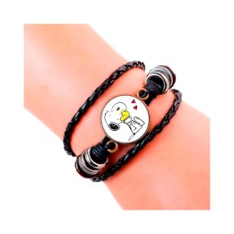 Pulsera Cuero Snoopy Perro