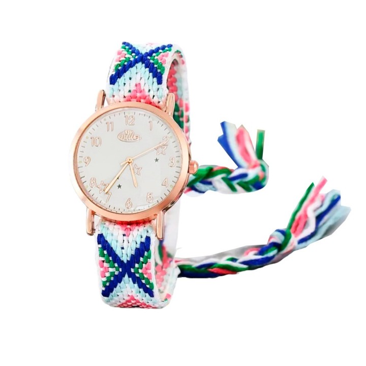 Reloj Dorado Tejido