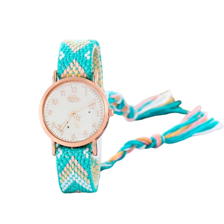 Reloj Dorado Tejido