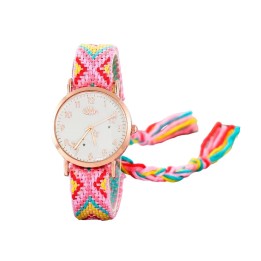 Reloj Dorado Tejido
