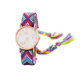 Reloj Dorado Tejido