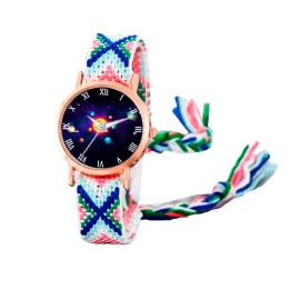 Reloj Sistema Solar Dorado