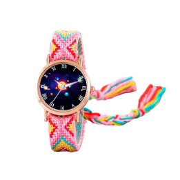 Reloj Sistema Solar Dorado