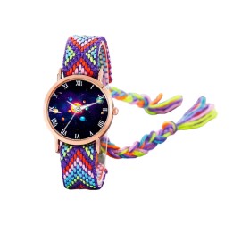 Reloj Sistema Solar Dorado