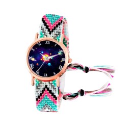 Reloj Sistema Solar Dorado