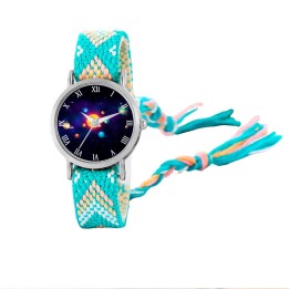 Reloj Sistema Solar Plateado