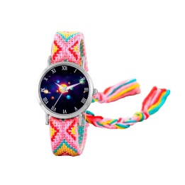 Reloj Sistema Solar Plateado
