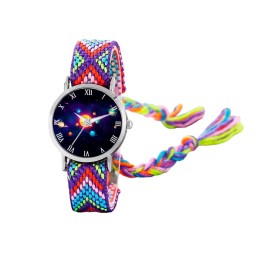Reloj Sistema Solar Plateado