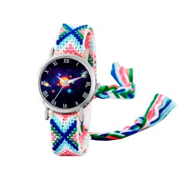 Reloj Sistema Solar Plateado