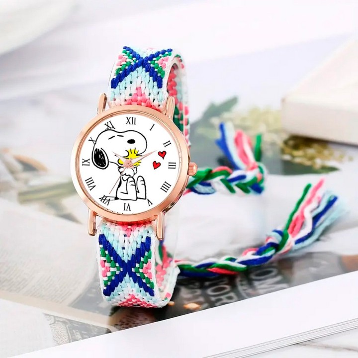Reloj Snoopy Dorado